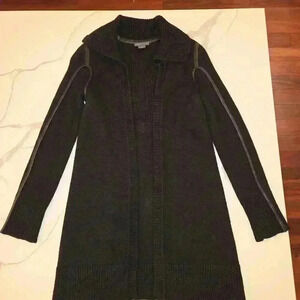 Armani Exchange Wool Alpaca Cotton Open Long Cardigan Black Womens Size XS